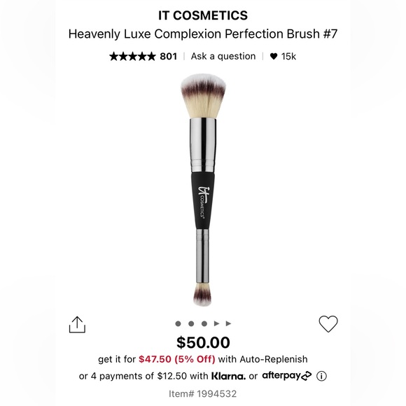 IT Cosmetics NEW Heavenly Luxe #7 Complexion Perfection All Over Brush & Conceal - Picture 5 of 7